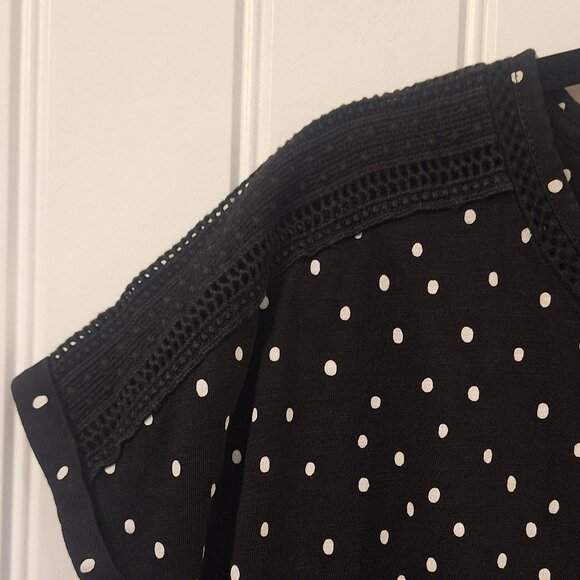 Cleo Black White Polka Dot Short Sleeve Top - Picture 4 of 7